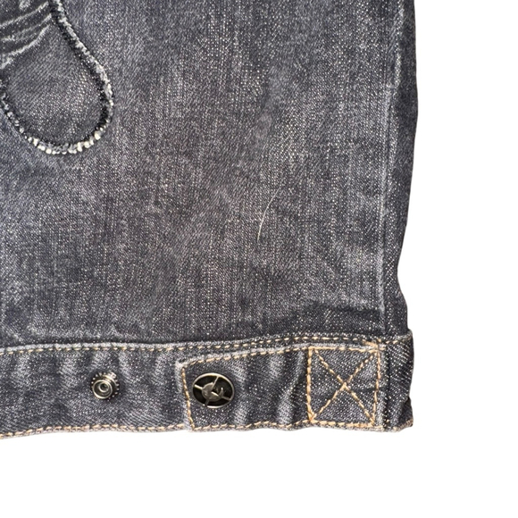 Boys 50 cent G-Unit Denim Jacket Size 7 Black Jean y2k retro - Picture 7 of 10